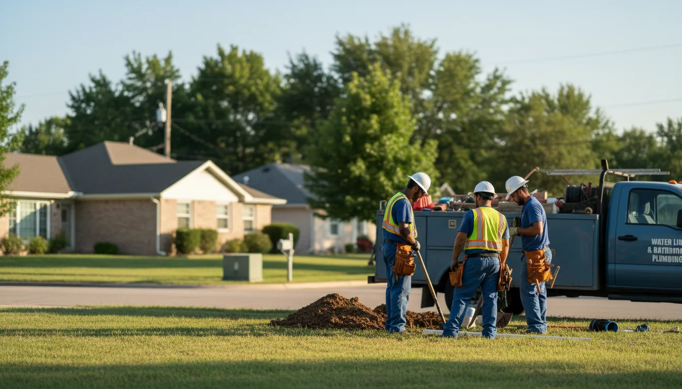 Residential water line and bathroom plumbing service in Mathews, LA